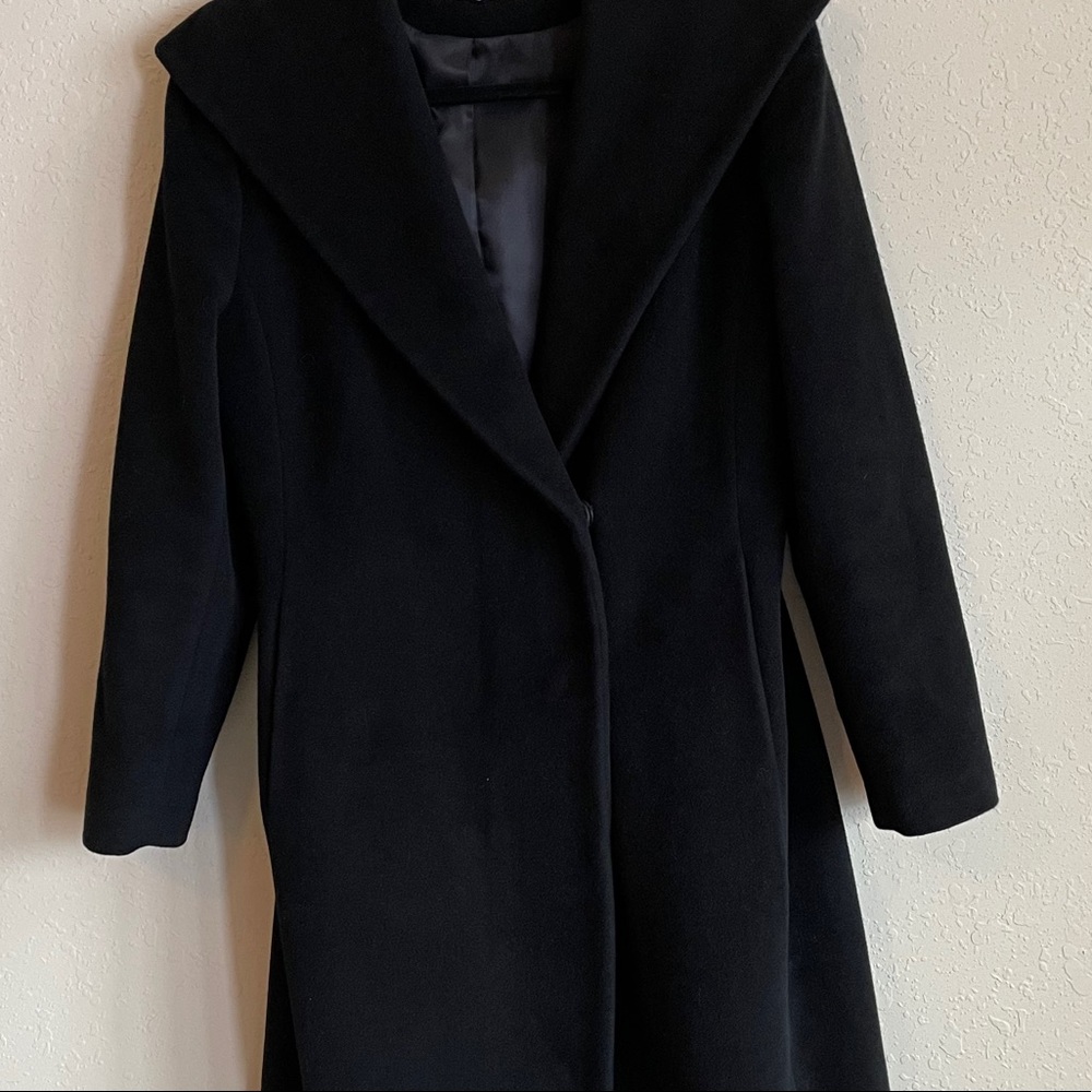 $210 CALVIN KLEIN BELTED ANGORA & WOOL COAT - Picture 4 of 9